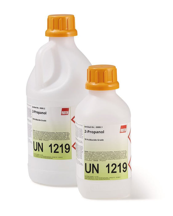 2-Propanol 70 %, Biocide Grade Biozidprodukt: Nur für gewerbliche Anwender. Biozidprodukte vorsichtig verwenden. Hinweise zur Wirkung, Anwendungshinweise und Dosierung befinden sich auf dem Flaschenetikett. (10 Liter)