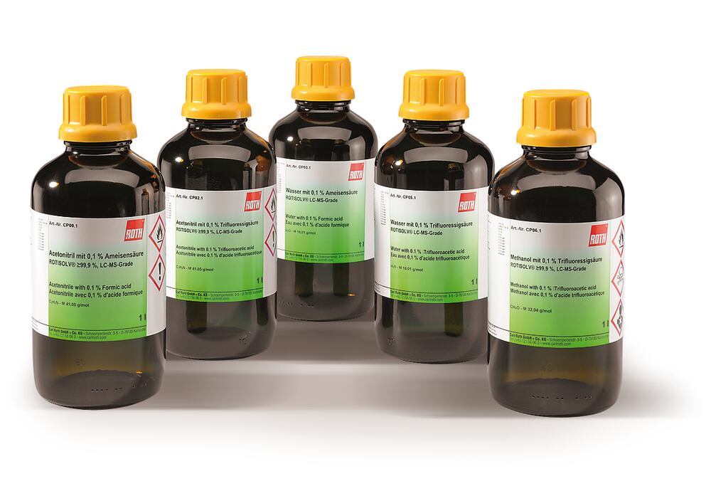 Acetonitril mit 0,1 % Ameisensäure, ROTISOLV® min. 99,9 %, LC-MS-Grade (2,5 Liter)