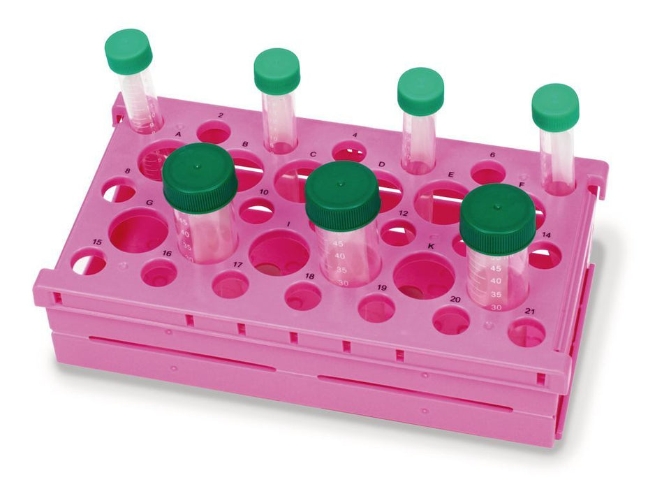 Pop-UpTM Rack, rosa, 15 / 50 ml Röhrchen, Ø 17 / Ø 30 mm, L 255 x B 137 x H 72 mm (2 Stk.)