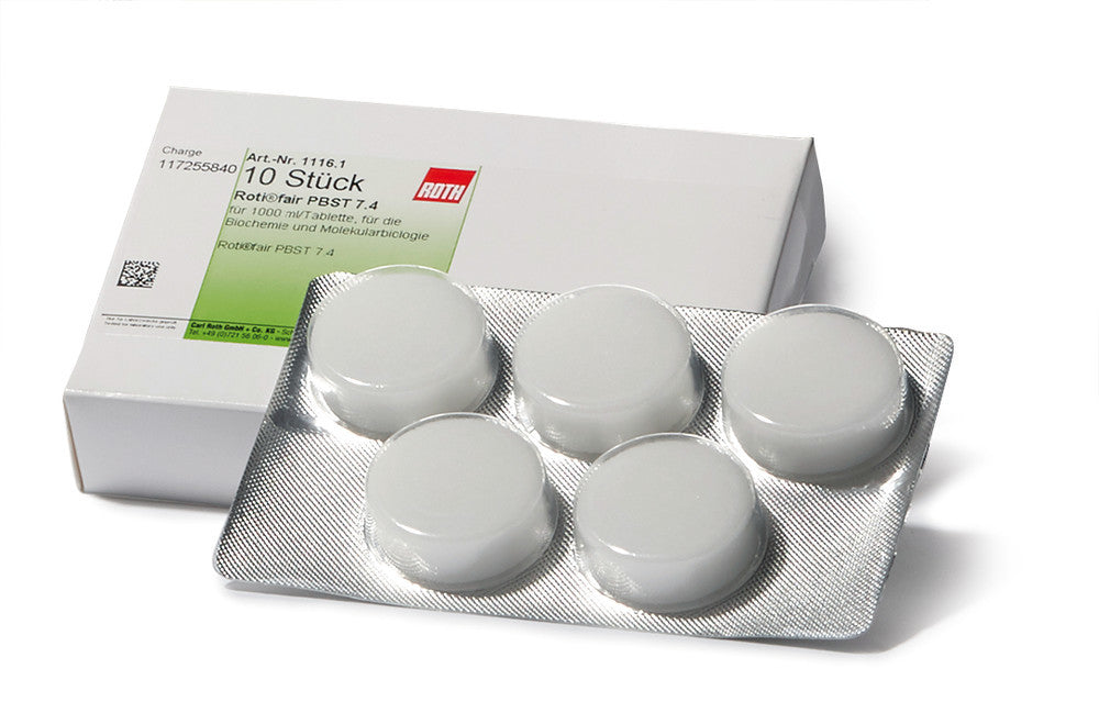 ROTI®Fair PBST 7.4, für 500 ml/Tablette, für die Biochemie und Molekularbiologie (100 Stk.)
