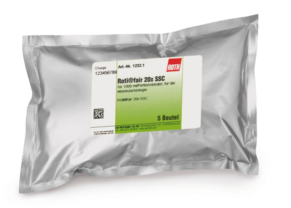 ROTI®Fair 20x SSC, für 1000 ml/Portionsbeutel, für die Molekularbiologie (5 Stk.)