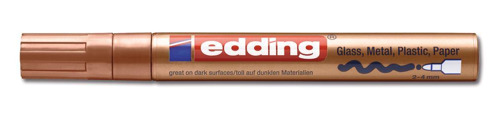 Lackmarker, edding®, 750, kupfer, Rundspitze 2-4 mm (10 Stk.)