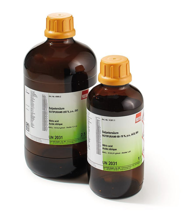 Salpetersäure 65 %, ROTIPURAN®, p.a., ISO, max. 0,005 ppm Hg (1 Liter)