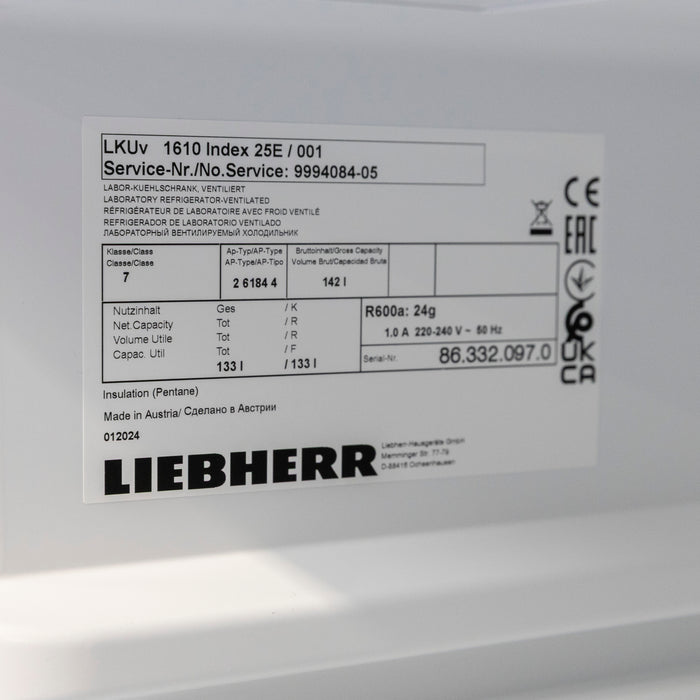 Liebherr LKUv 1610 MediLine Unterbau Kühlschrank