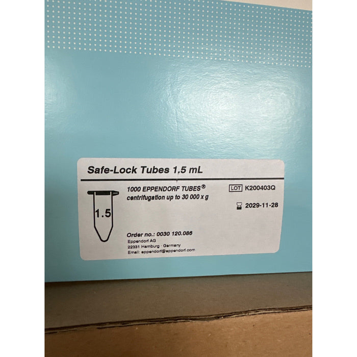 Safe-Lock Tubes 1,5 ml<br>[1000 Stk. / MHD 2029]