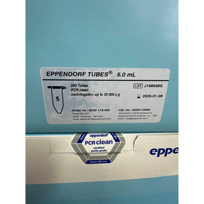 Eppendorf Tubes 5.0ml m. Schnappdeckel PCR clean farblos<br>[200 Stk. / MHD 2025]