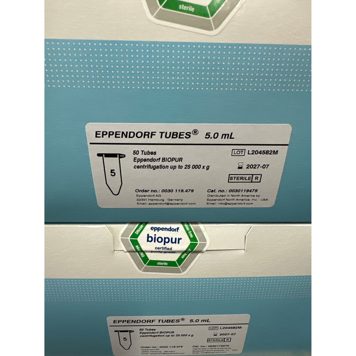 Eppendorf Tubes 5.0ml, Biopur<br>[50 Stk. / MHD 2027]