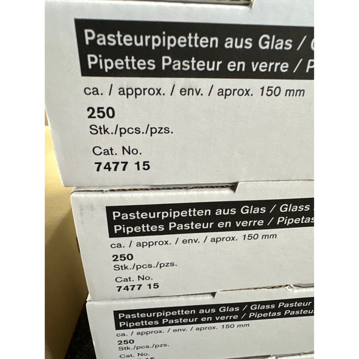 Pasteurpipetten, Natron-Kalk-Glas, 145 mm, 1,5 ml<br>[250 Stk.]