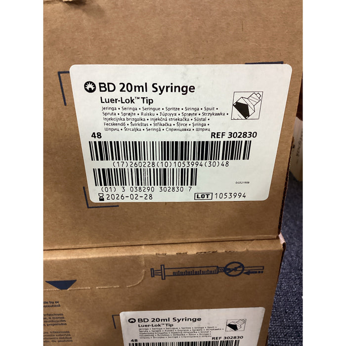 BD Spritze Luer-Lok™, 20ml<br>[48 Stk. / MHD2026]