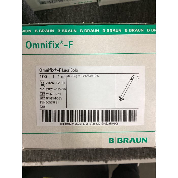 Einmal-Spritzen OMNIFIX 1 ml=100 T.TBC (einz. steril verp.)<br>[100 Stk. / MHD2026]