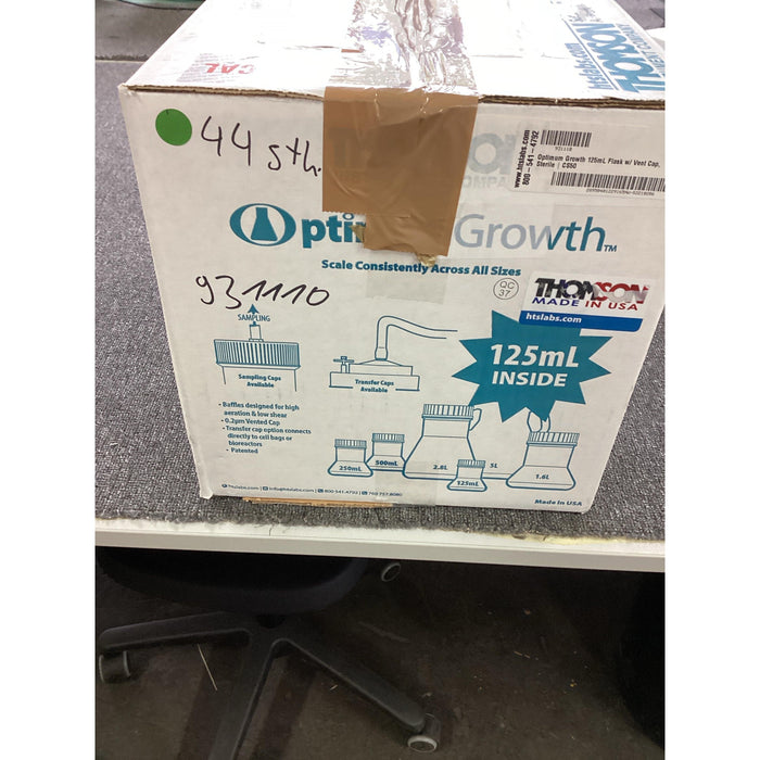 Optimum Growth 125mL Flask w/ Vent Cap, Sterile [50 Stk.]