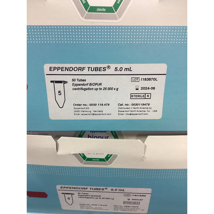 Eppendorf Tubes 5.0ml, Biopur<br>[50 Stk. / MHD 2024]