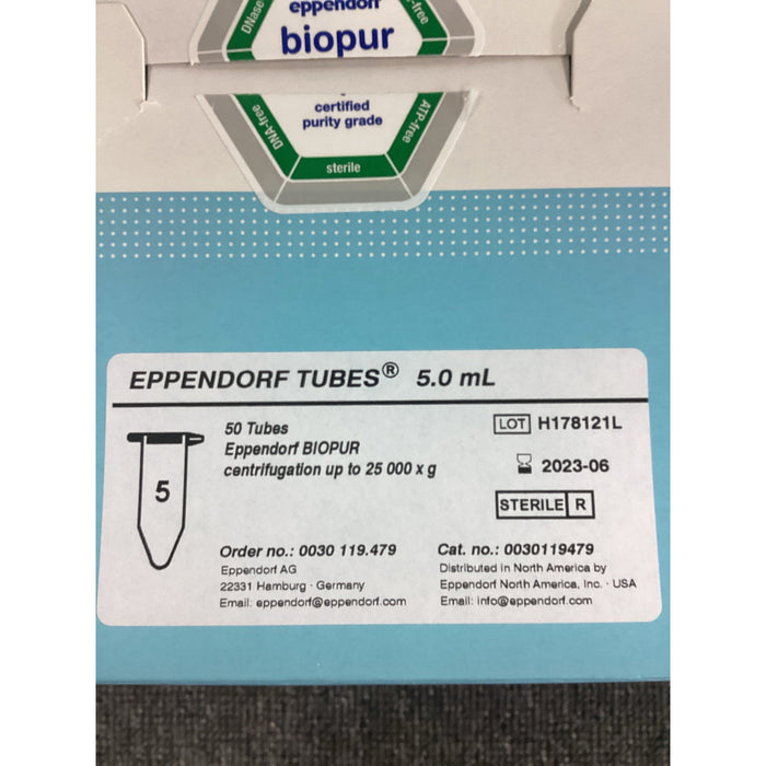 Eppendorf Tubes 5.0ml, Biopur<br>[50 Stk. / MHD 2023]