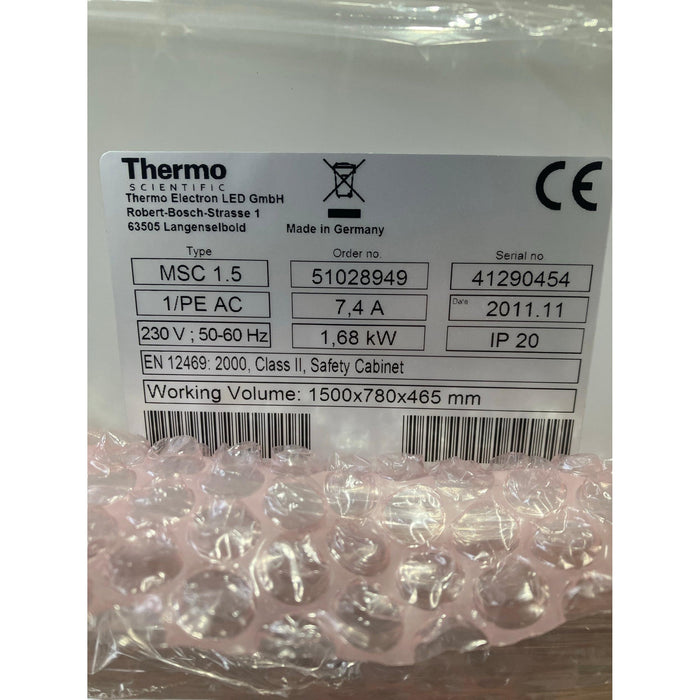 Thermo Scientific MSC Advantage 1.5m BSC Sicherheitswerkbank (11.2011)