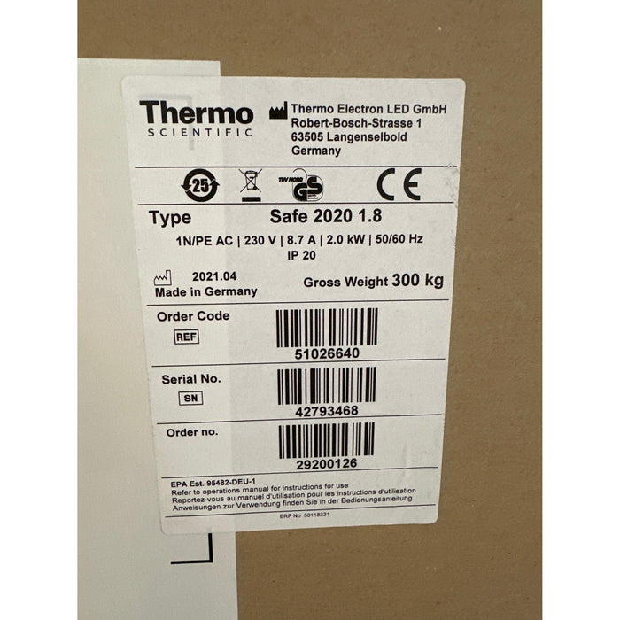 Thermo Scientific Safe 2020 1.8m BSC Sicherheitswerkbank (NEU/OVP) (2021)