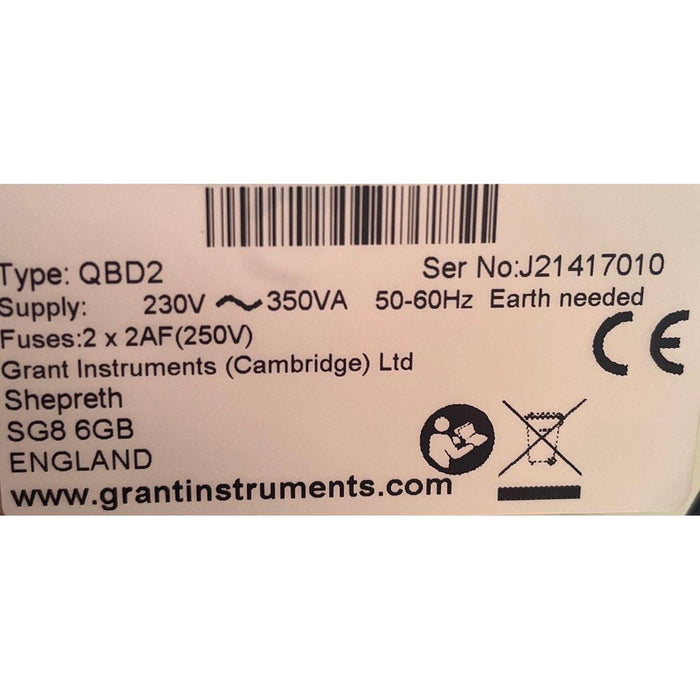 Grant QBD2 Trockenblockthermostat für Mikrotiterplatten