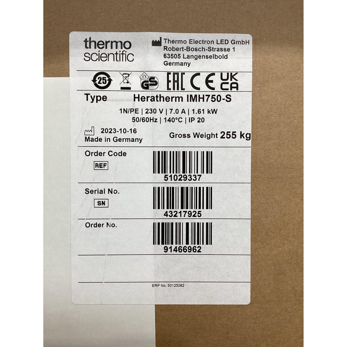 Thermo Scientific Heratherm IMH750S mikrobiologischer Inkubator [2023]