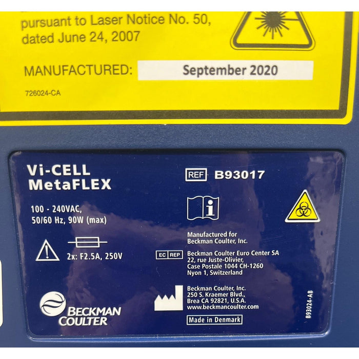 Beckman Coulter Vi-CELL MetaFLEX Zellkulturanalysator (2020/09)