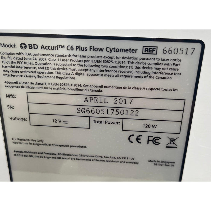 BD Accuri C6 Plus Flow Cytometer