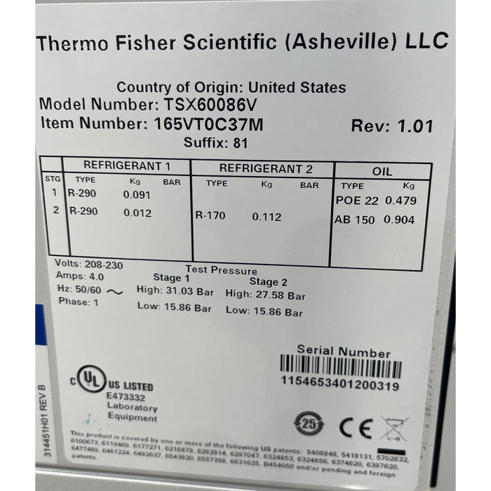 Thermo Scientific Ultratiefkühlschrank TSX60086V