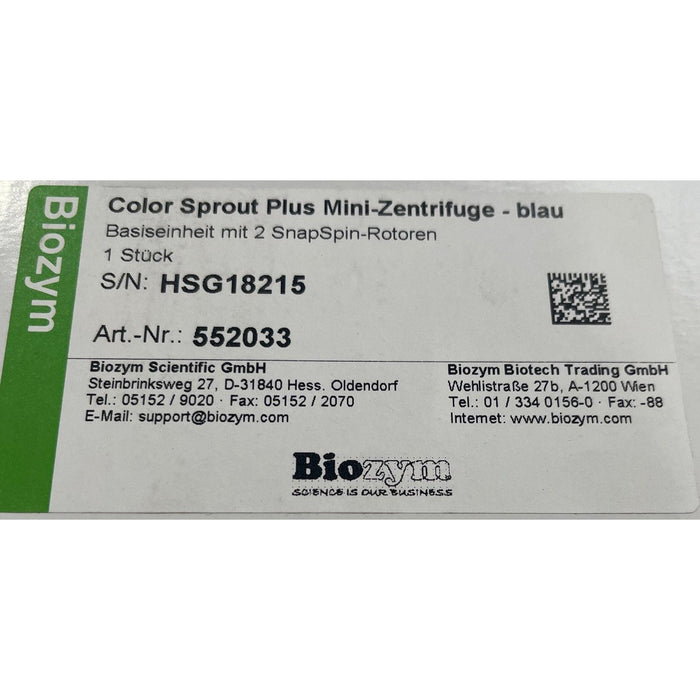 Heathrow Scientific Color Sprout Plus Mini-Zentrifuge
