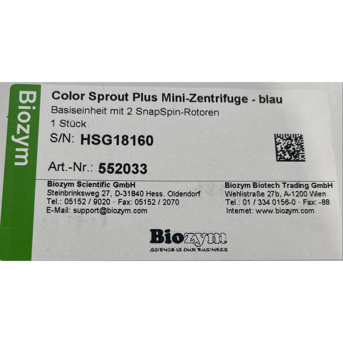 Heathrow Scientific Color Sprout Plus Mini-Zentrifuge