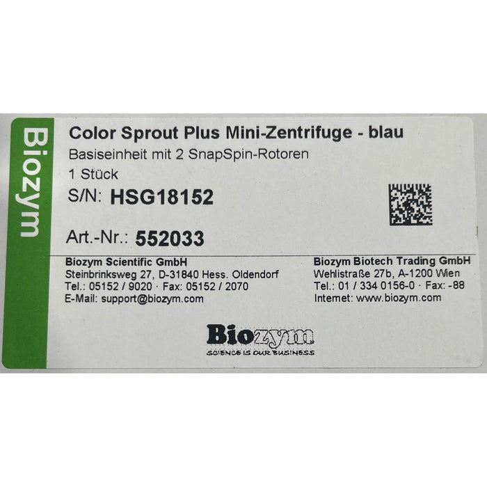 Heathrow Scientific Color Sprout Plus Mini-Zentrifuge