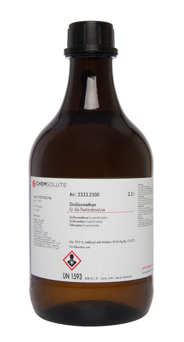 Dichlormethan für die Pestizidanalyse (min. 99,9 %, stabilisiert mit Amylen)