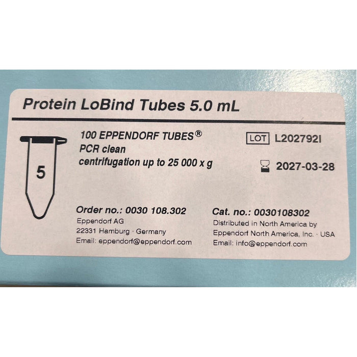 Eppendorf Protein LoBind Safe-Lock Tubes 5 mL PCR clean [100 Stk. / MHD 2027]