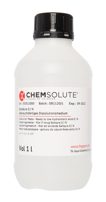 Salzsäure 0,1 N Gebrauchsfertiges Dissolutionsmedium Ph.Eur. & USP konform