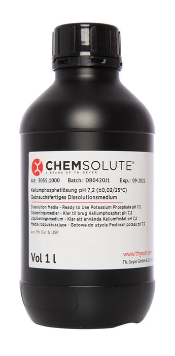 Kaliumphosphatlösung pH 7,2 (±0,02/25°C) Gebrauchsfertiges Dissolutionsmedium Ph.Eur. & USP konform