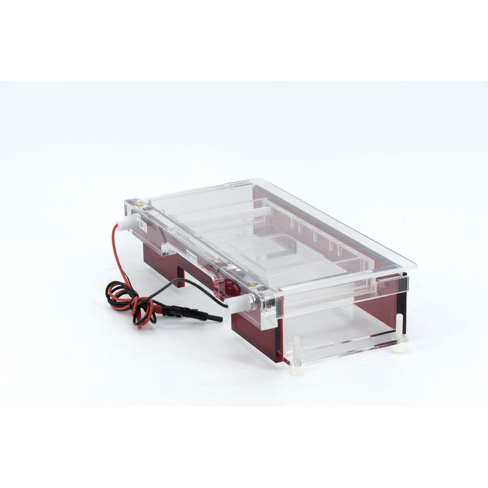 Große Elektrophoresekammer mit Gelschlitten und Kamm