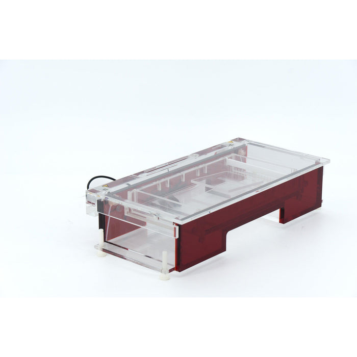 Große Elektrophoresekammer mit Gelschlitten und Kamm