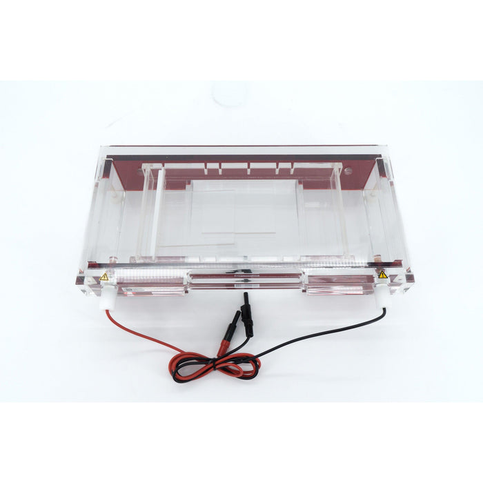 Große Elektrophoresekammer mit Gelschlitten und Kamm