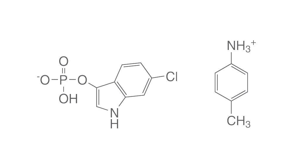 6-Chlor-3-indoxyl-phosphat-p-, Toluidinsalz, min. 98 %, für Biochemie (100 mg)