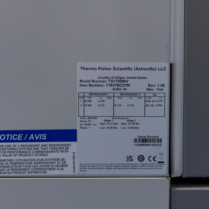 Thermo Scientific TSX70086V Ultratiefkühlschrank -86 °C
