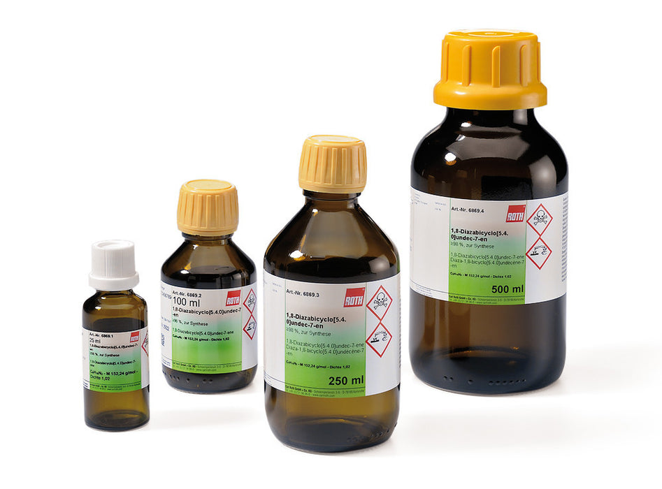 1,8-Diazabicyclo[5.4.0]undec-7-en (DBU), min. 98 %, zur Synthese (250 ml)