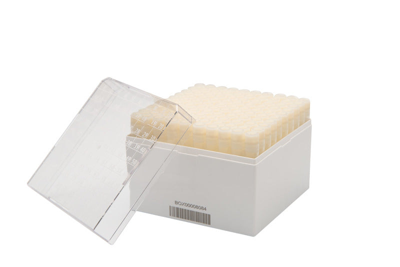 2D Cryo-Box, PC, weiß, für 100 x 5 ml Röhrchen mit Innengewinde, BxHxT: 132x52x132mm, VE= 1, LABSOLUTE®