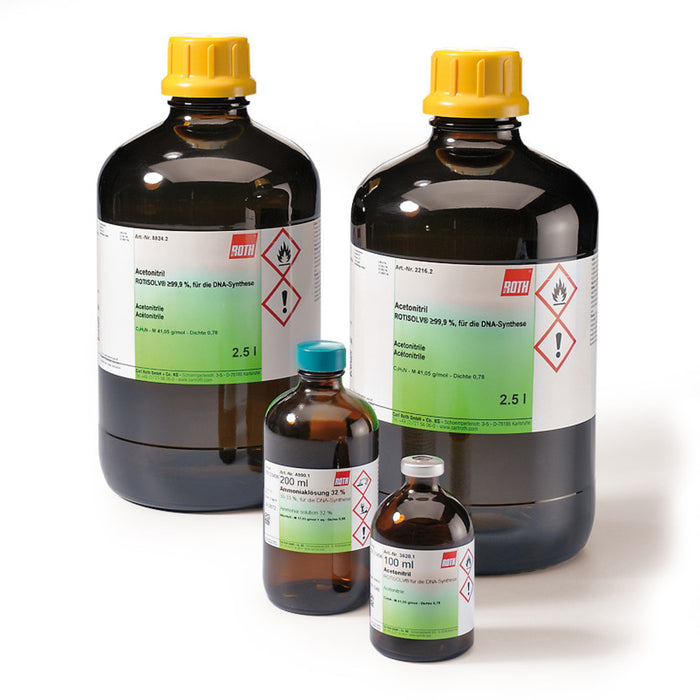 Acetonitril ROTISOLV®, min. 99,9 %, für die DNA-Synthese max. 30 ppm H2O (2,5 Liter)