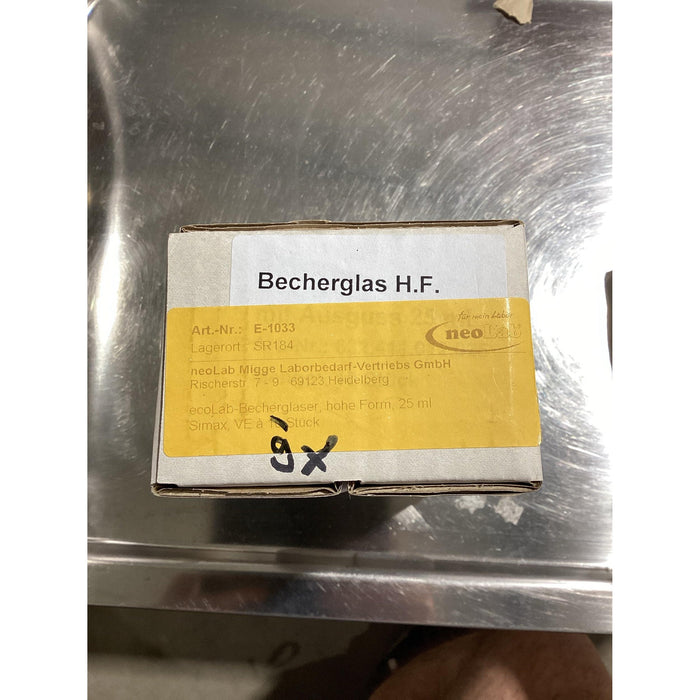 neoLab neoChoice Bechergläser, Borosilikatglas, hohe Form, 25 mL [9 Stk.]