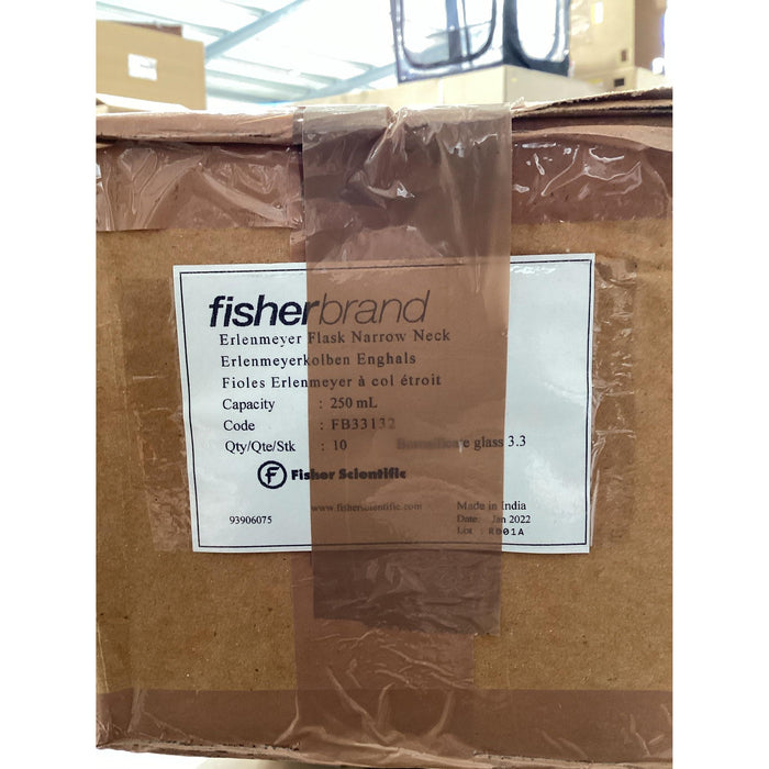 Fisher Scientific Fisherbrand Enghals-Erlenmeyerkolben aus Borosilikatglas 250 mL [10 Stk.]