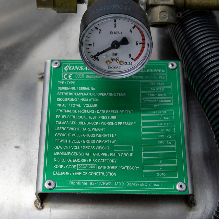 Consartic 120 VLN Liquid Nitrogen Cryogenic Tank