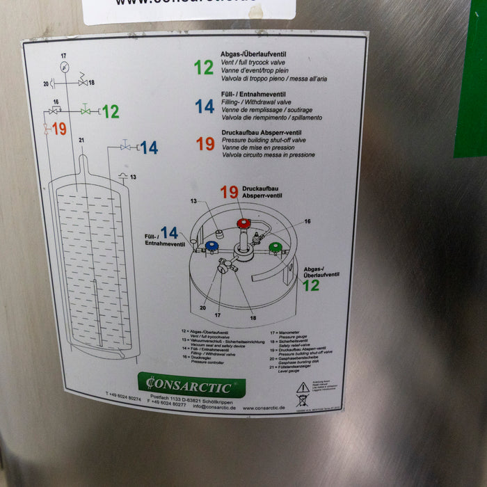 Consartic 120 VLN Liquid Nitrogen Cryogenic Tank