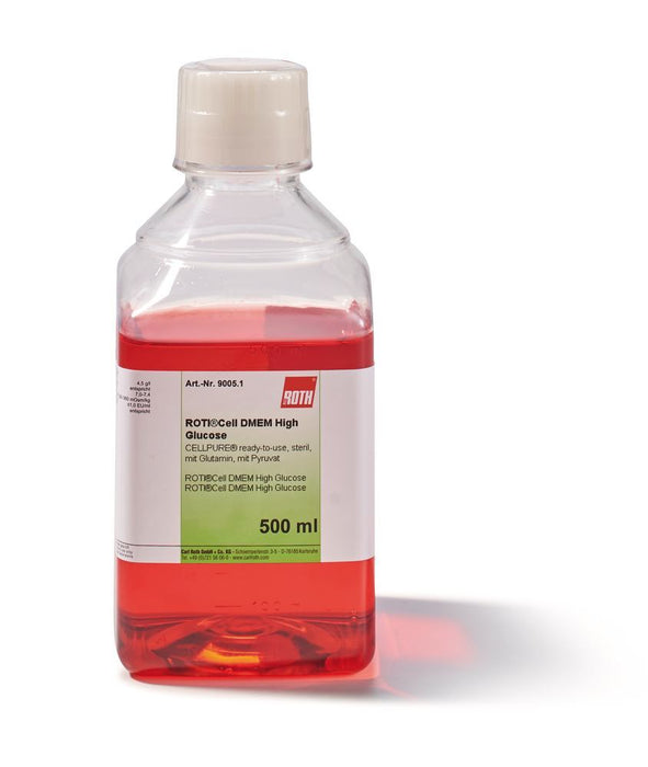 ROTI®CELL DMEM High Glucose, steril, mit Glutamin und Pyruvat ready-to-use, CELLPURE® (500 ml)
