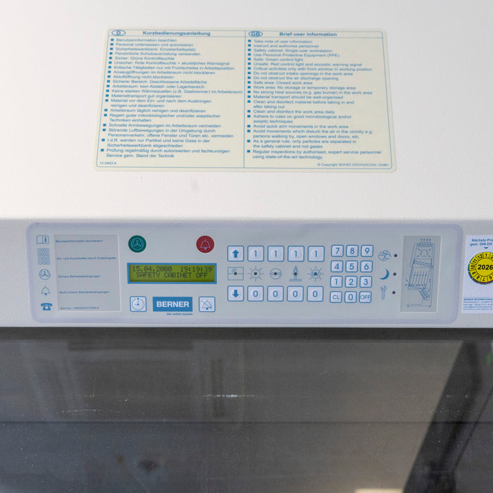 Berner FlowSafe B-MaxPro-130 – Microbiological Safety Cabinet 1.3 m