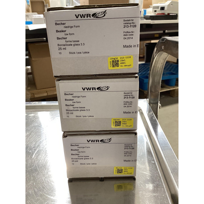 VWR Becherglas, niedrige Form Borosilikatglas 3.3, 25mL [10 Stk.]