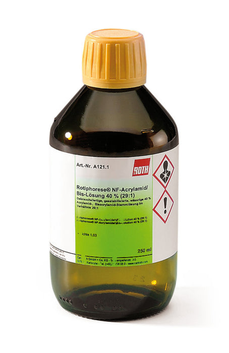ROTIPHORESE® NF-Acrylamid/Bis-Lösung, 40% Acrylamid-/Bisacrylamid-Stammlösung ready-to-use, gasstabilisiert, fluoreszenzfrei (250 ml)