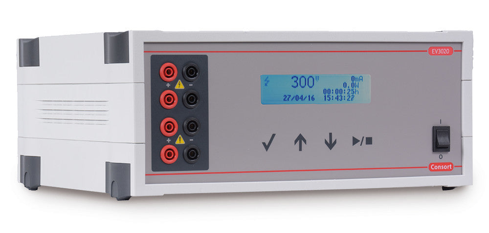 Power Supply EV3020, 300 V, 0-2000 mA, 0-300 W 4 mm Buchsen. Inkl. Stromkabel, ohne Elektrophoresekabel. (1 Stk.)