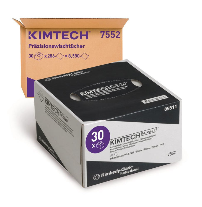 KIMTECH® Science Präzisionstücher, 1-lg, weiß, Zellstoff, 213x114 mm, 286 St/Box 30 x 286 Tücher (8580 Stk.)
