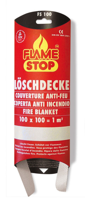 Löschdecke FLAME STOP, EN 1869: 1997, L 100 x B 100 cm (1 Stk.)